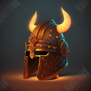 Viking helmet with glowing horns
