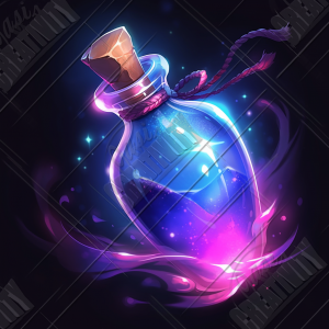 Blue and pink potion